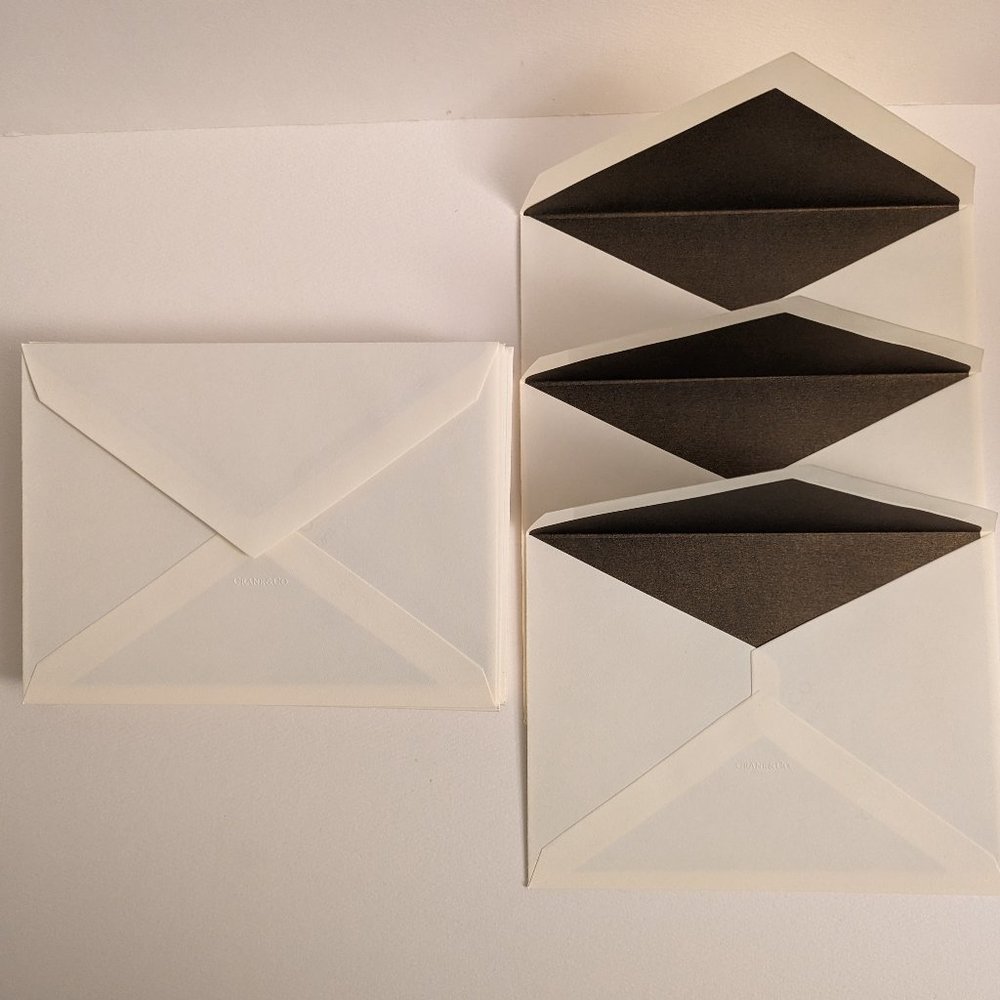 27 Crane & Co. 100% Cotton Envelopes with Bronze Colored Liners USA Made